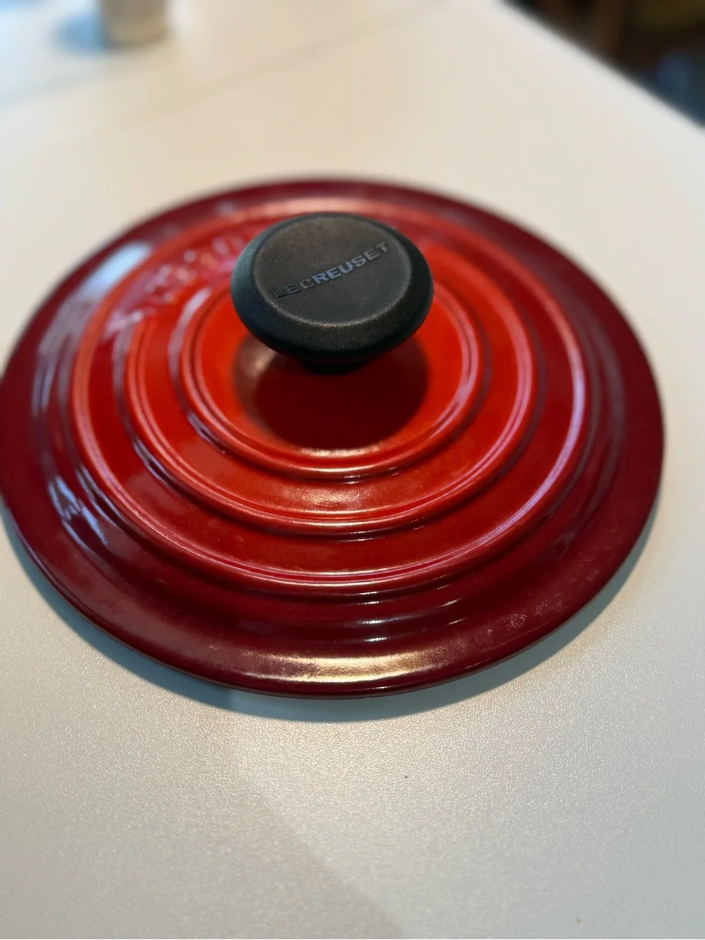 Le Creuset 7” Cerise Round Dutch Oven Lid with Black Knob