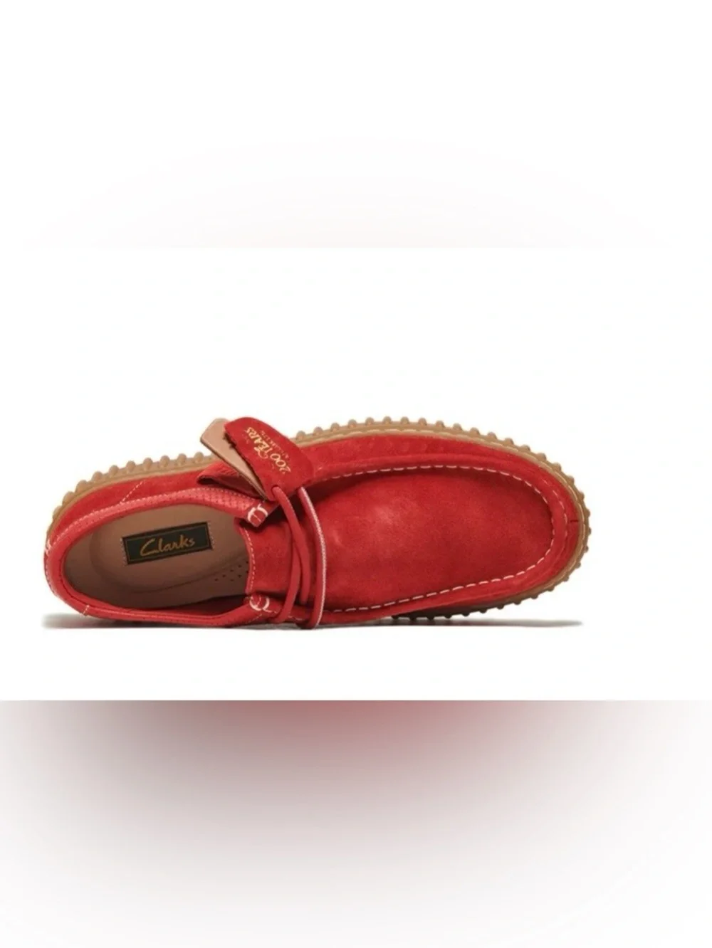 Clarks bold red