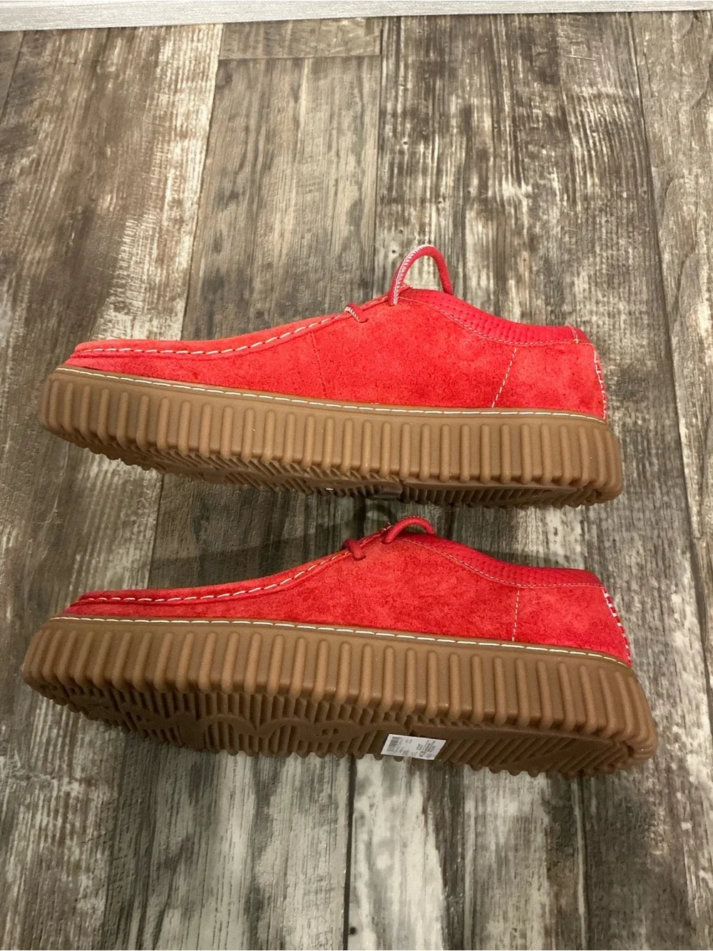 Clarks bold red