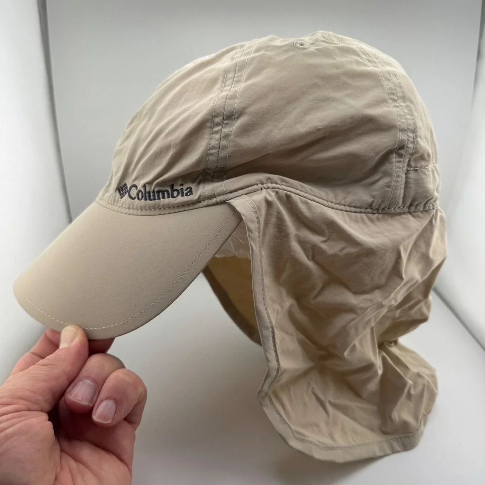 Columbia Sun Hat Unisex OS Tan Excellent Cachalot Neck Cape Fishing Hiking