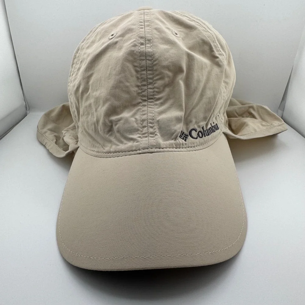 Columbia Sun Hat Unisex OS Tan Excellent Cachalot Neck Cape Fishing Hiking