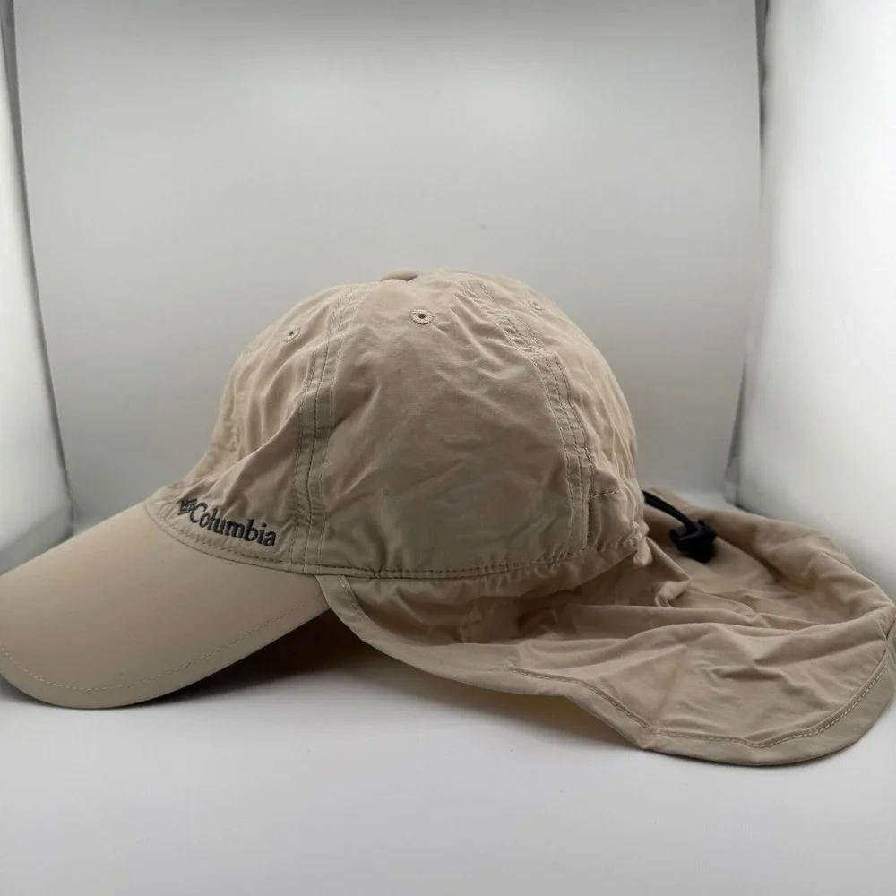Columbia Sun Hat Unisex OS Tan Excellent Cachalot Neck Cape Fishing Hiking