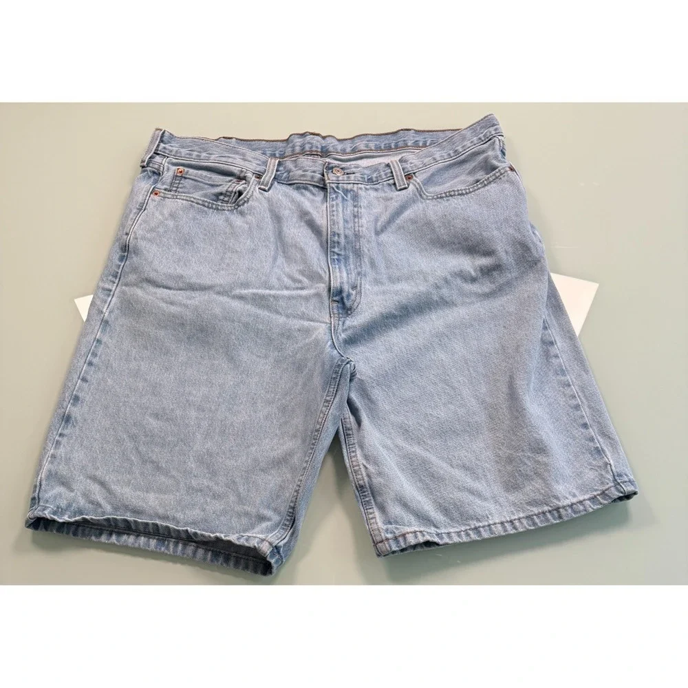 Levis 469 Loose Shorts Mens 40x11 Light Blue Denim‎ Jorts SkaterCore