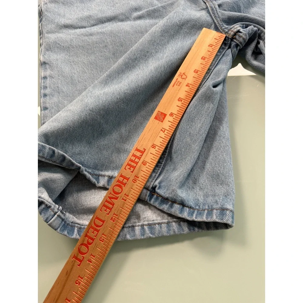 Levis 469 Loose Shorts Mens 40x11 Light Blue Denim‎ Jorts SkaterCore