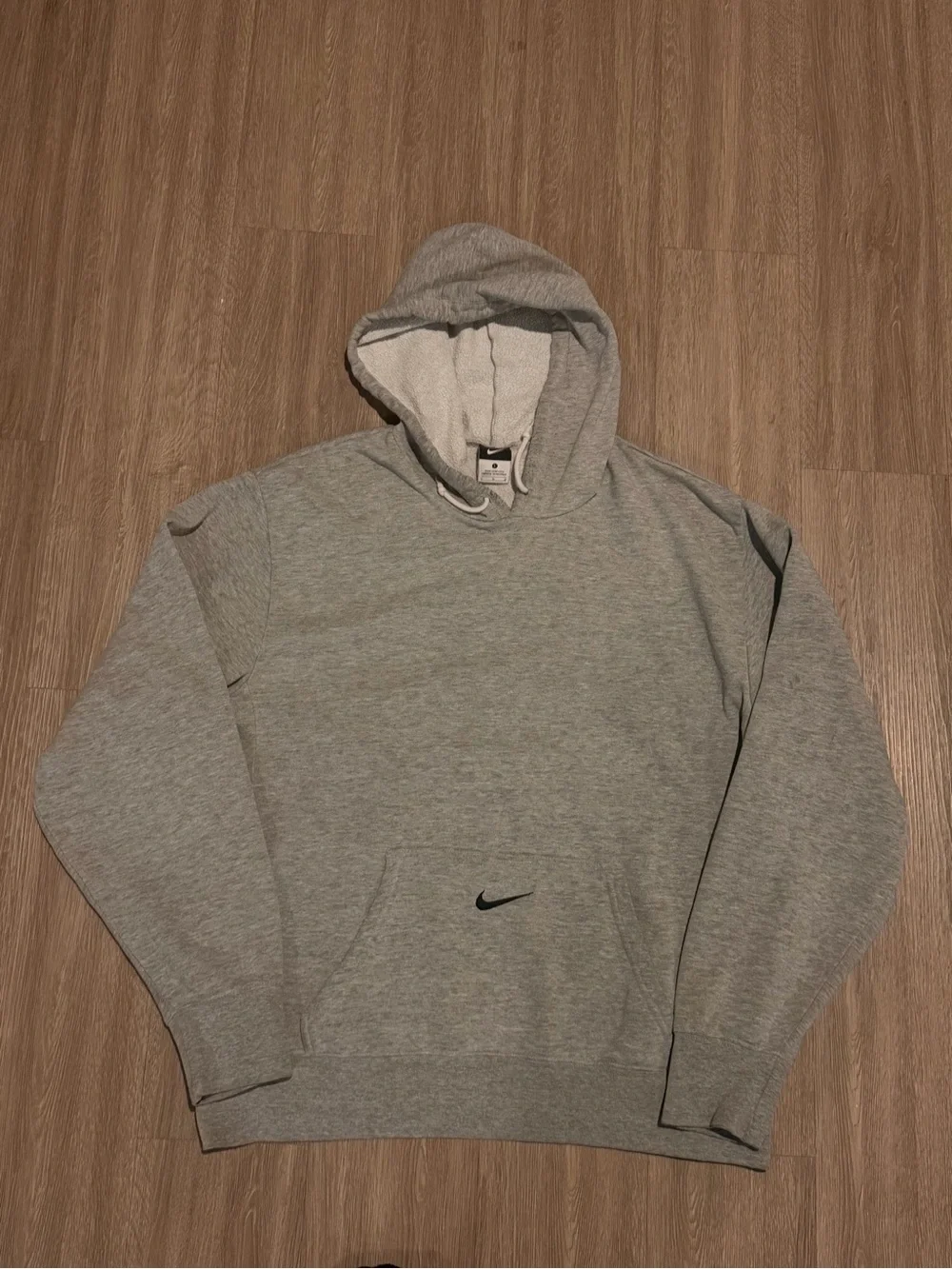 Vintage Nike Center Swoosh hoodie size L Made In Mexico Gray