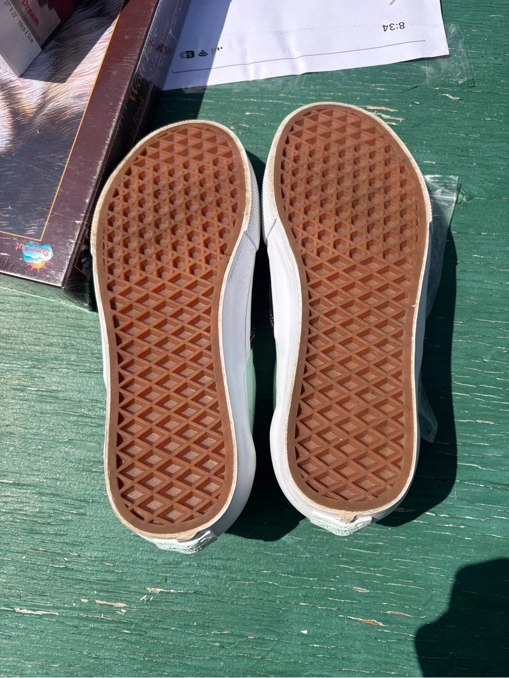Vans Slip-On  Sneakers in Black and Mint  size6.5 boys/men