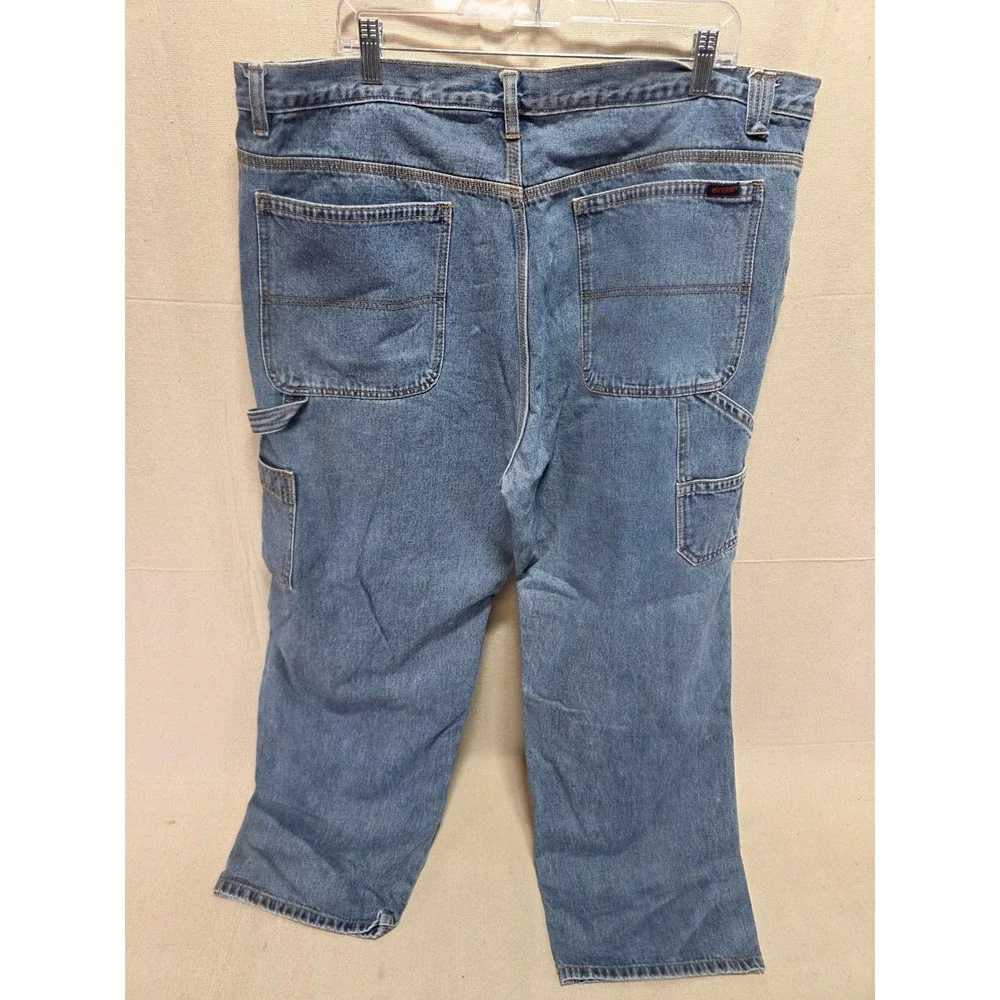 Wolverine Mens Carpenter Jeans 42x30 Blue Denim Workwear Hammer Loop Pants