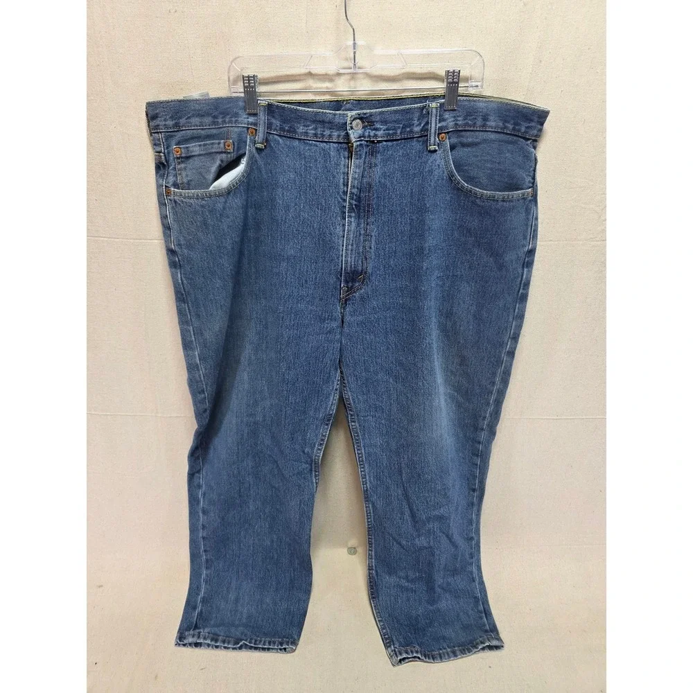 Levis 550 Relaxed Fit Tapered Leg Blue Denim Jeans Mens 44x30 2764