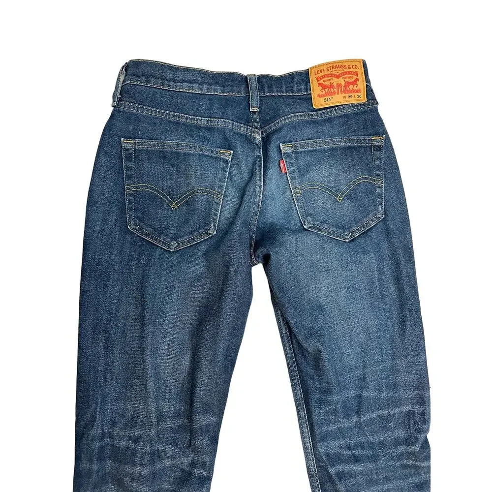 Levi's Dark Wash 514 Straight Leg Jeans Men's 29 x 30