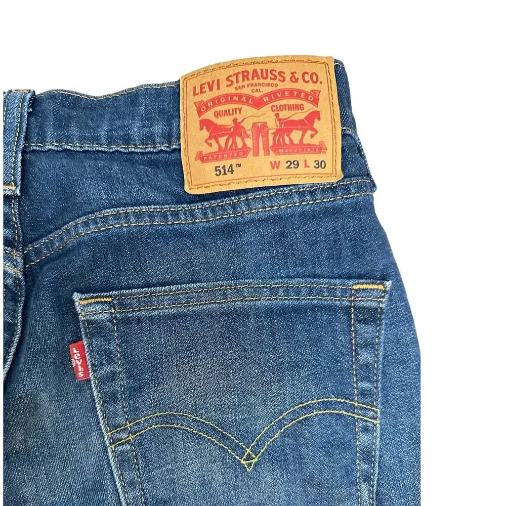 Levi's Dark Wash 514 Straight Leg Jeans Men's 29 x 30