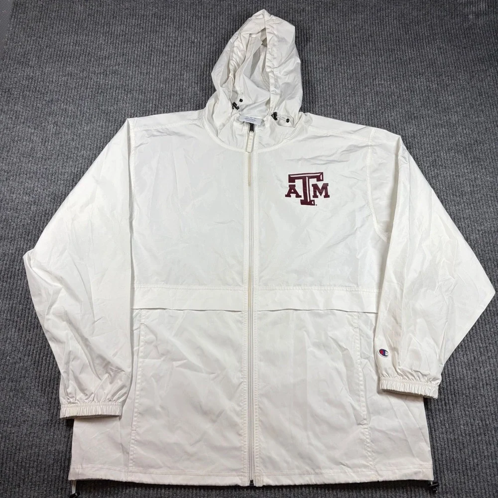 Champion Hoodie‎ Men's XL Texas A&M Aggies Windbreaker Full Zip Hooded NCAA