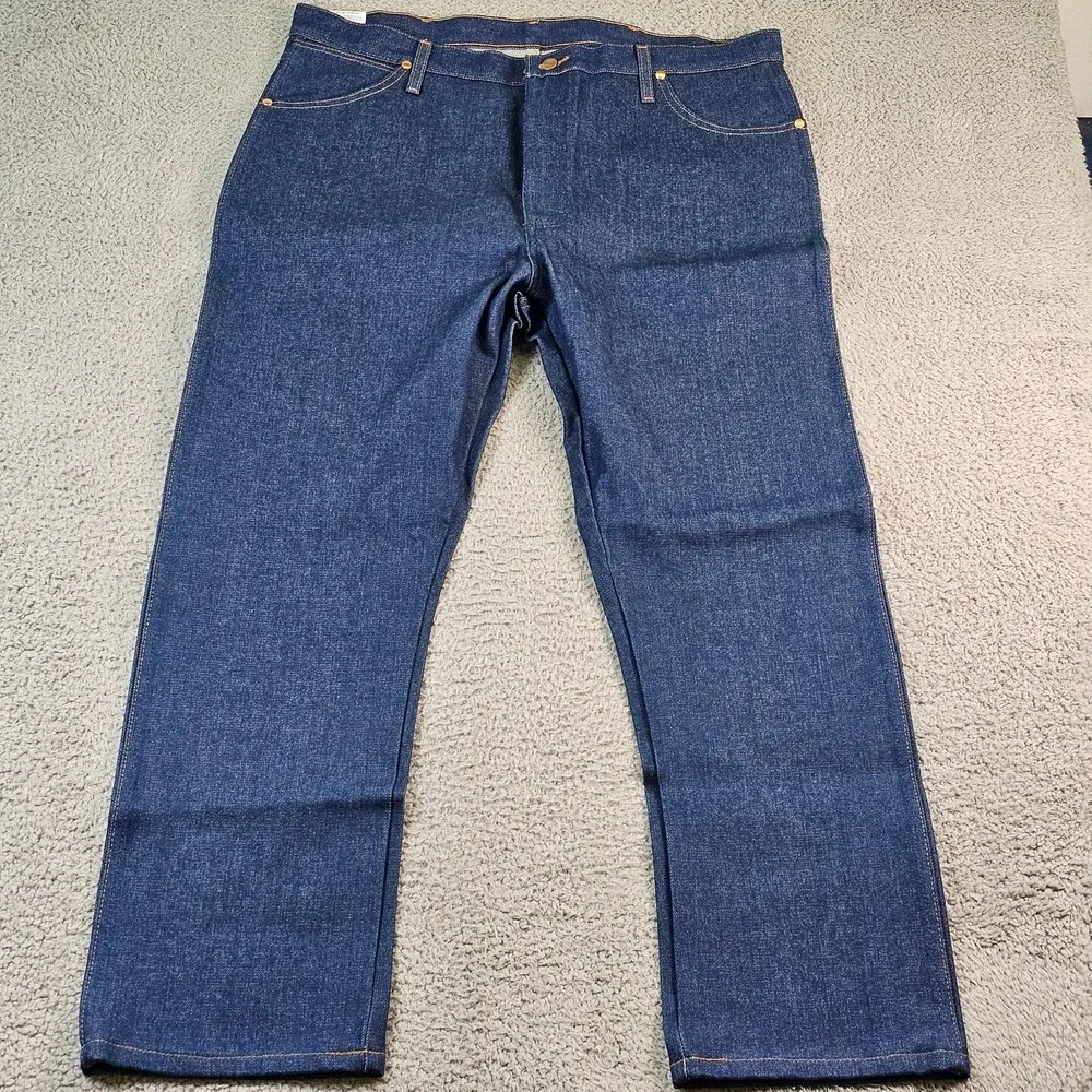 Wrangler Cowboy Cut Jeans Mens 40x30 Blue Bootcut Denim Dark Wash 13MWZ