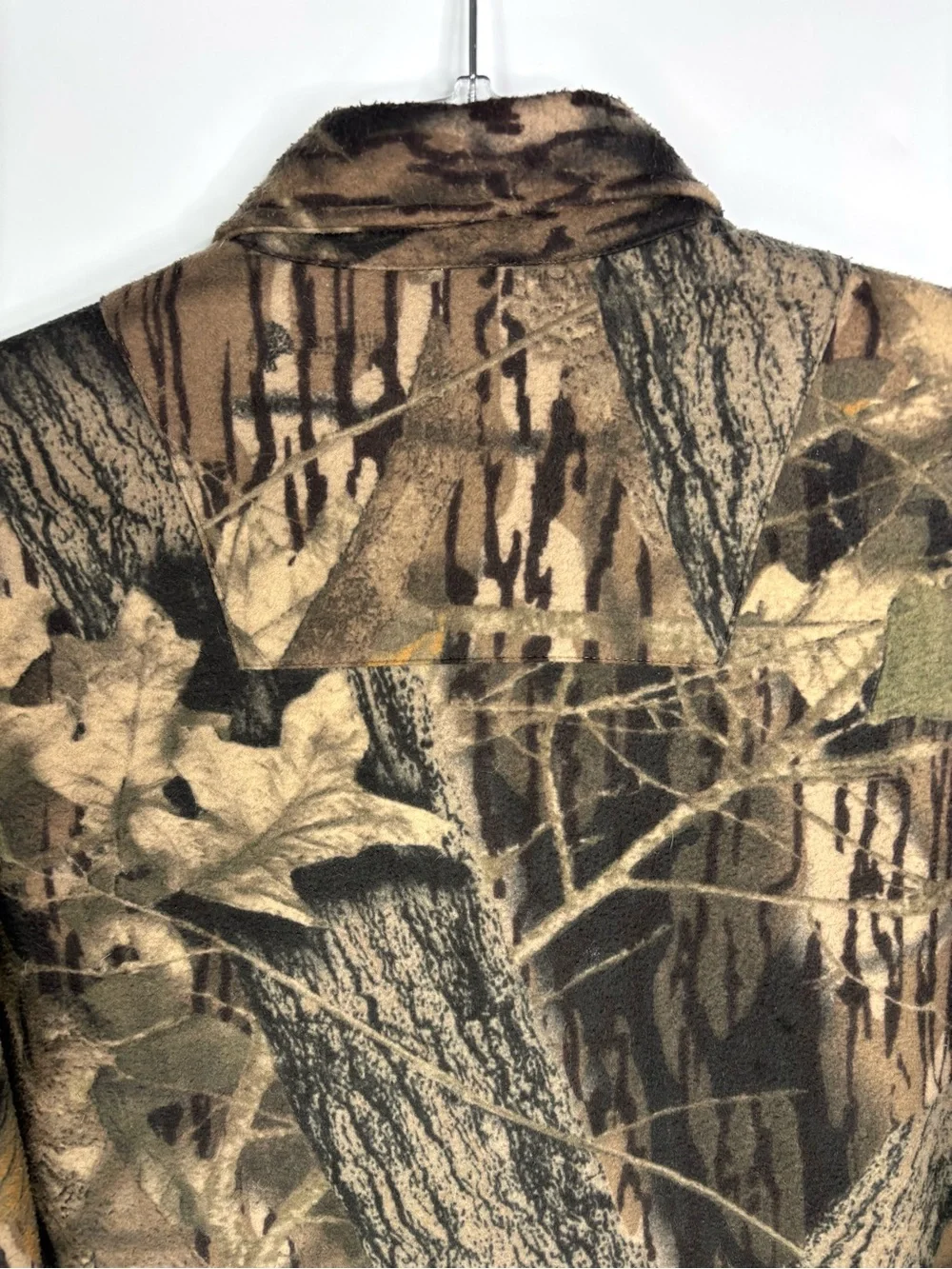 Vintage Oak Tree Leaves Print Camouflage Wind Stopper Field Hunting Shirt Jacket