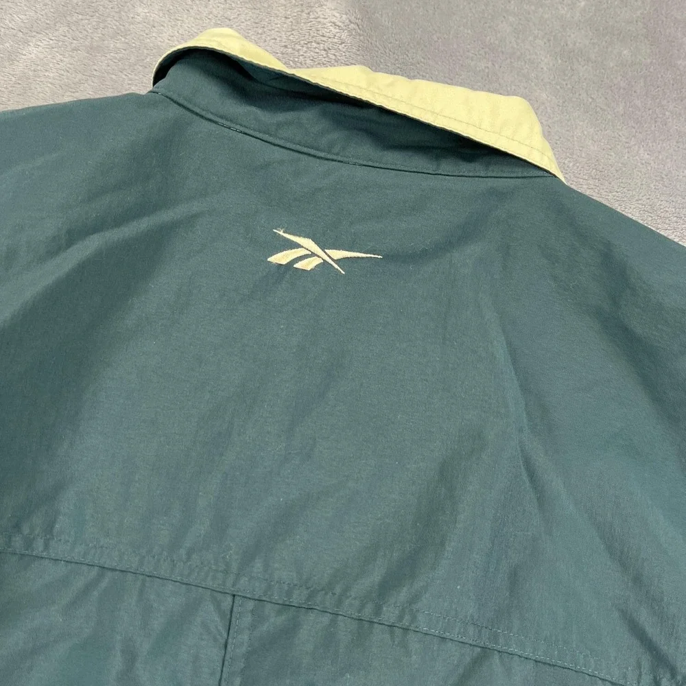 Vintage 90s Reebok Golf Jacket L Green Harrington Bomber Gorpcore Harrington