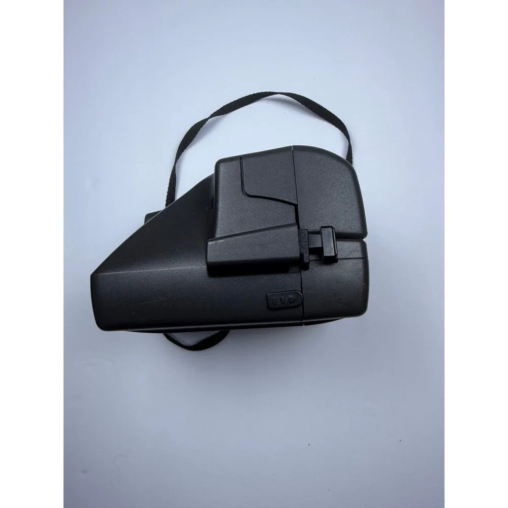 Vintage Polaroid Instant Film Camera Black 600 Series With Strap Untested