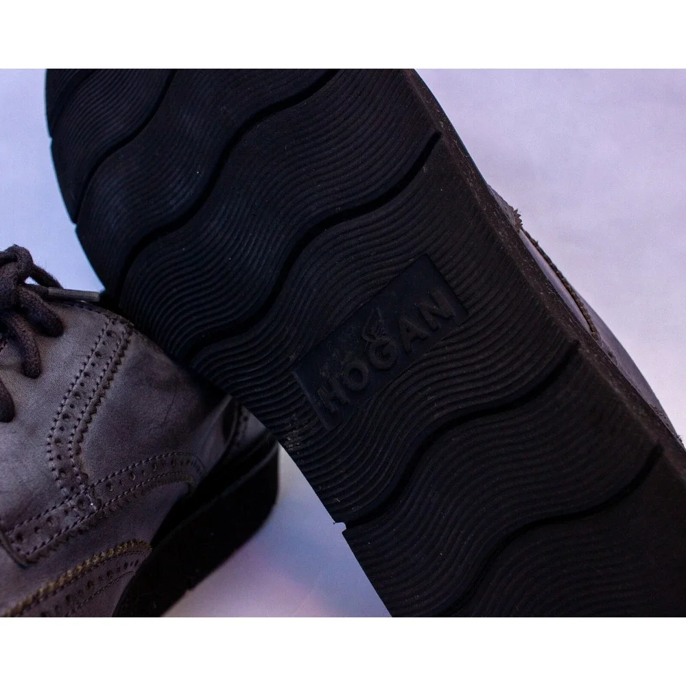 465$‎ HOGAN Chunky Sole Distressed Brogues Sz 10