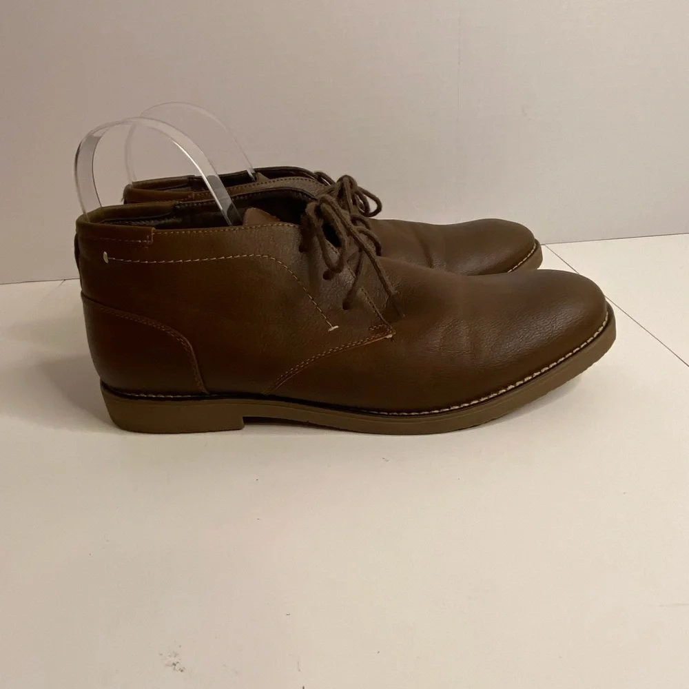 Men's Dexter Comfort Memory Foam Brown Lace up Ankle Boots Size‎ 13