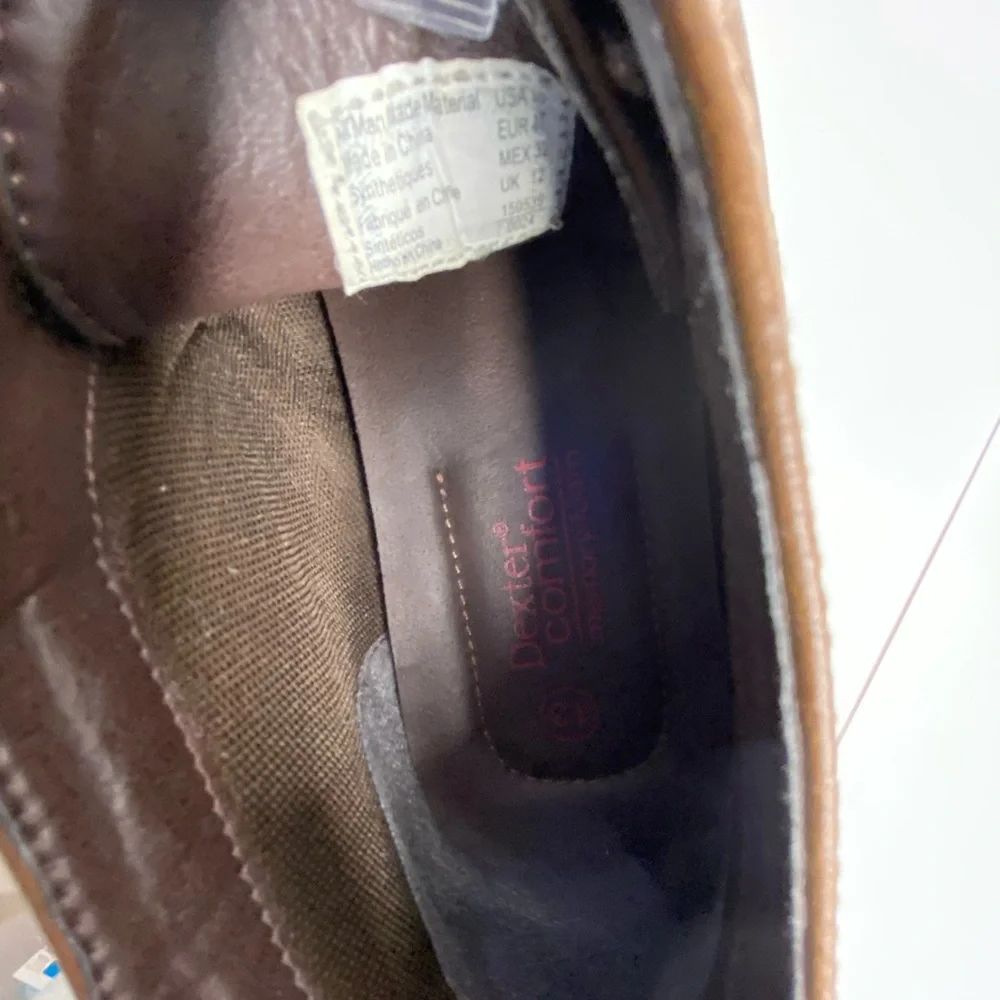 Men's Dexter Comfort Memory Foam Brown Lace up Ankle Boots Size‎ 13
