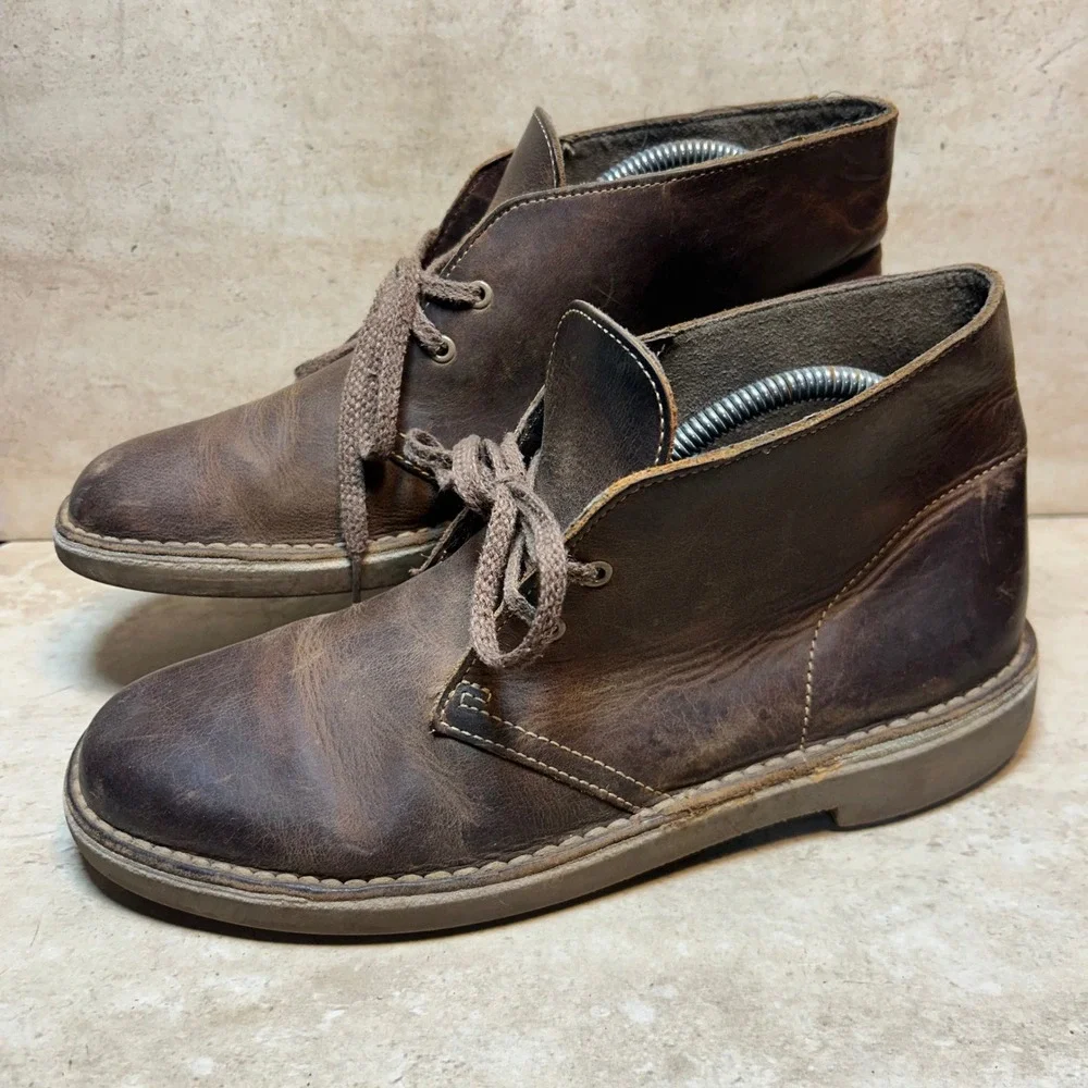 Clarks‎ Bushacre 2 Mens 7 Beeswax Brown Leather Chukka Desert Boots 26106562