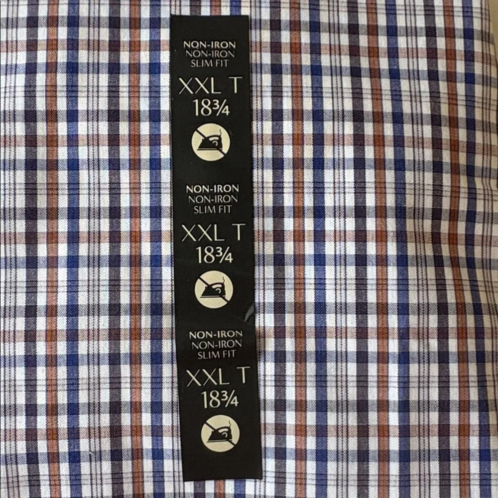 Banana Republic Men's Plaid Shirt - Blue and Brown