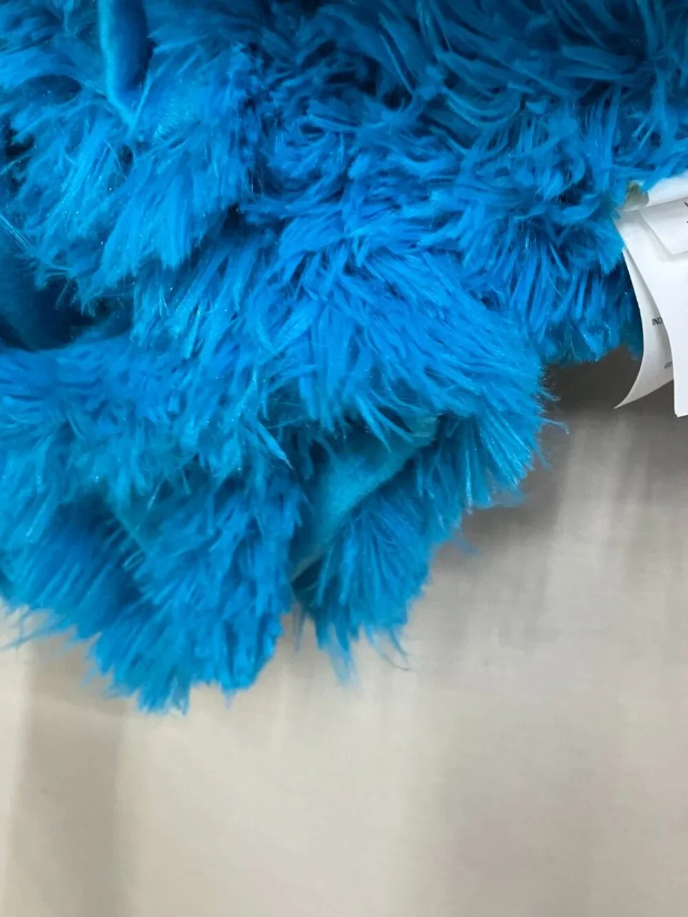 Sesame Street  Faux Fur Hooded Throw Blanket Kids 36x56 Blue Cookie Monster