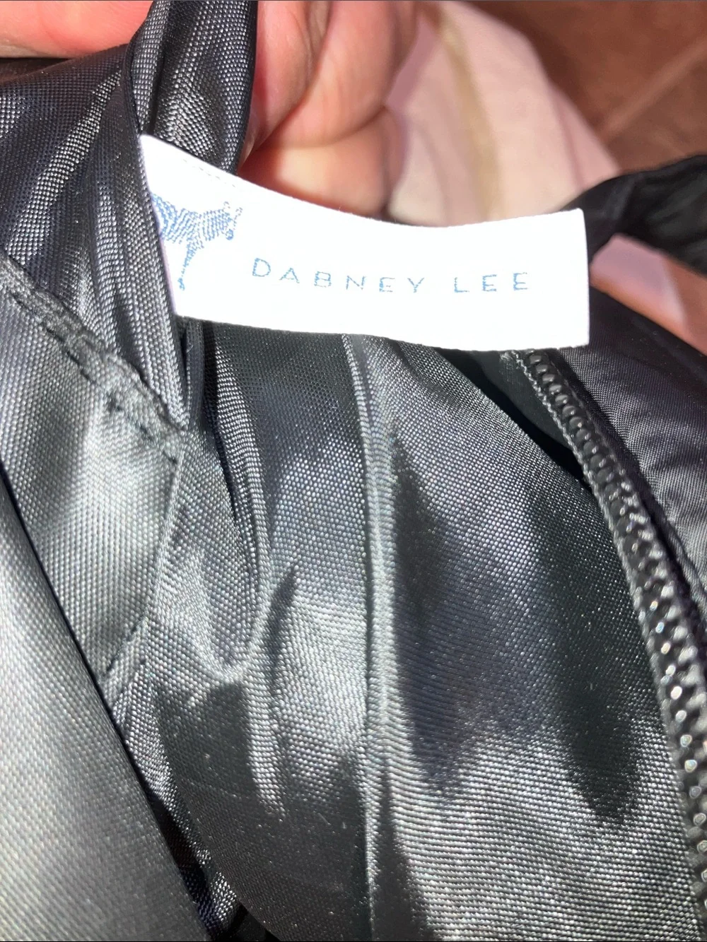 DABNEY LEE  Black Quilted Toiletry Bag with Front Zip