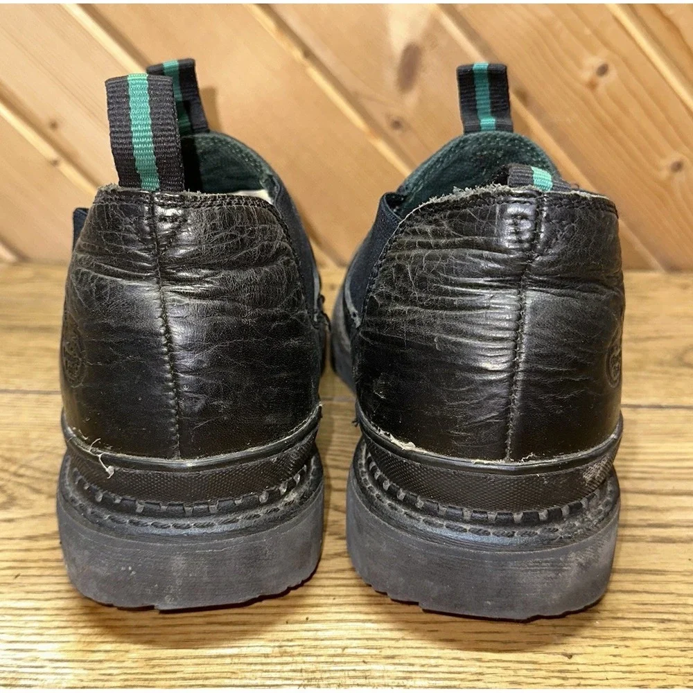 Georgia Giant Romeo Men's 12M Black‎ Leather Ankle Slip On WP Boots Work GR270