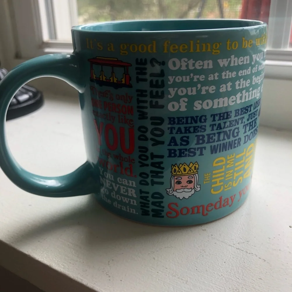 New Mister  Rogers mug- color changes with heat