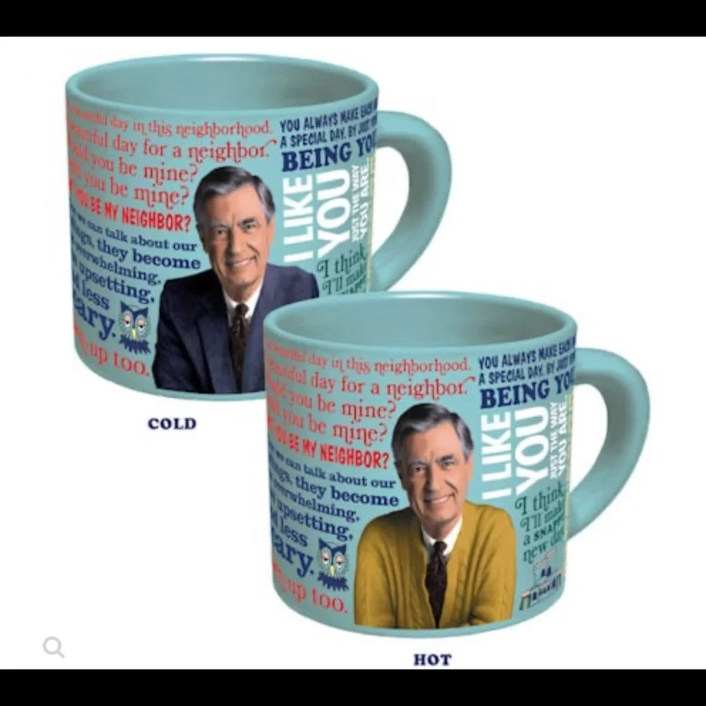 New Mister  Rogers mug- color changes with heat