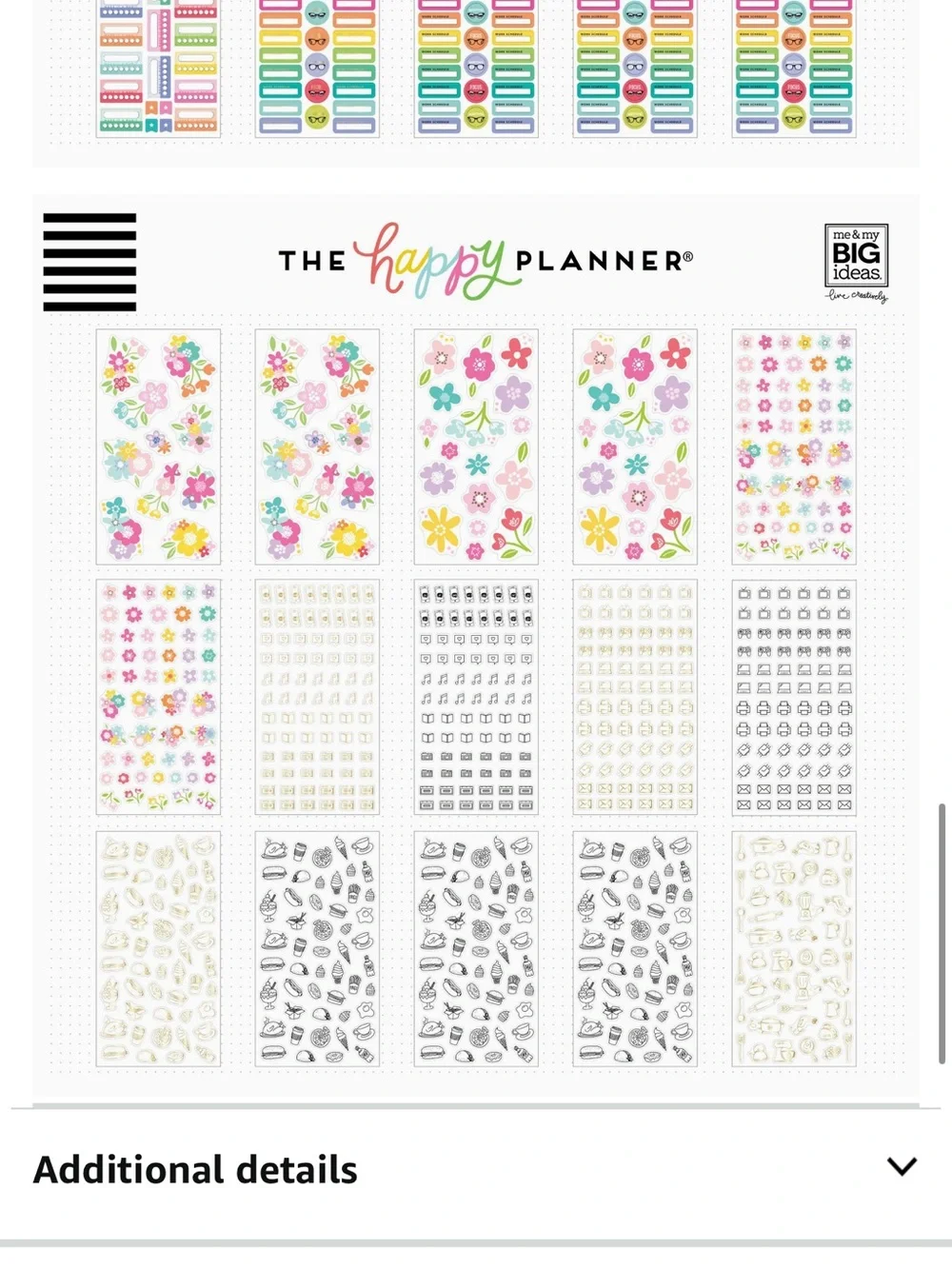 The Happy Planner I ❤️ Stickers Brights Mega Sticker Book – 3,888 Stickersy