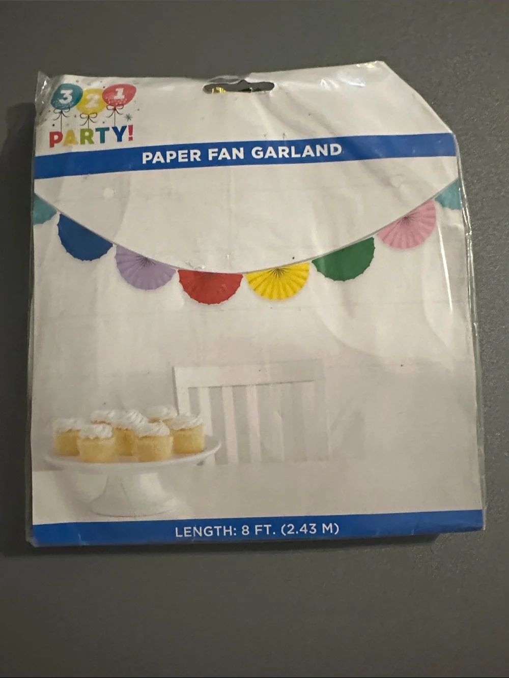 Multicolor Paper Fan Garland - Rainbow Party Decoration