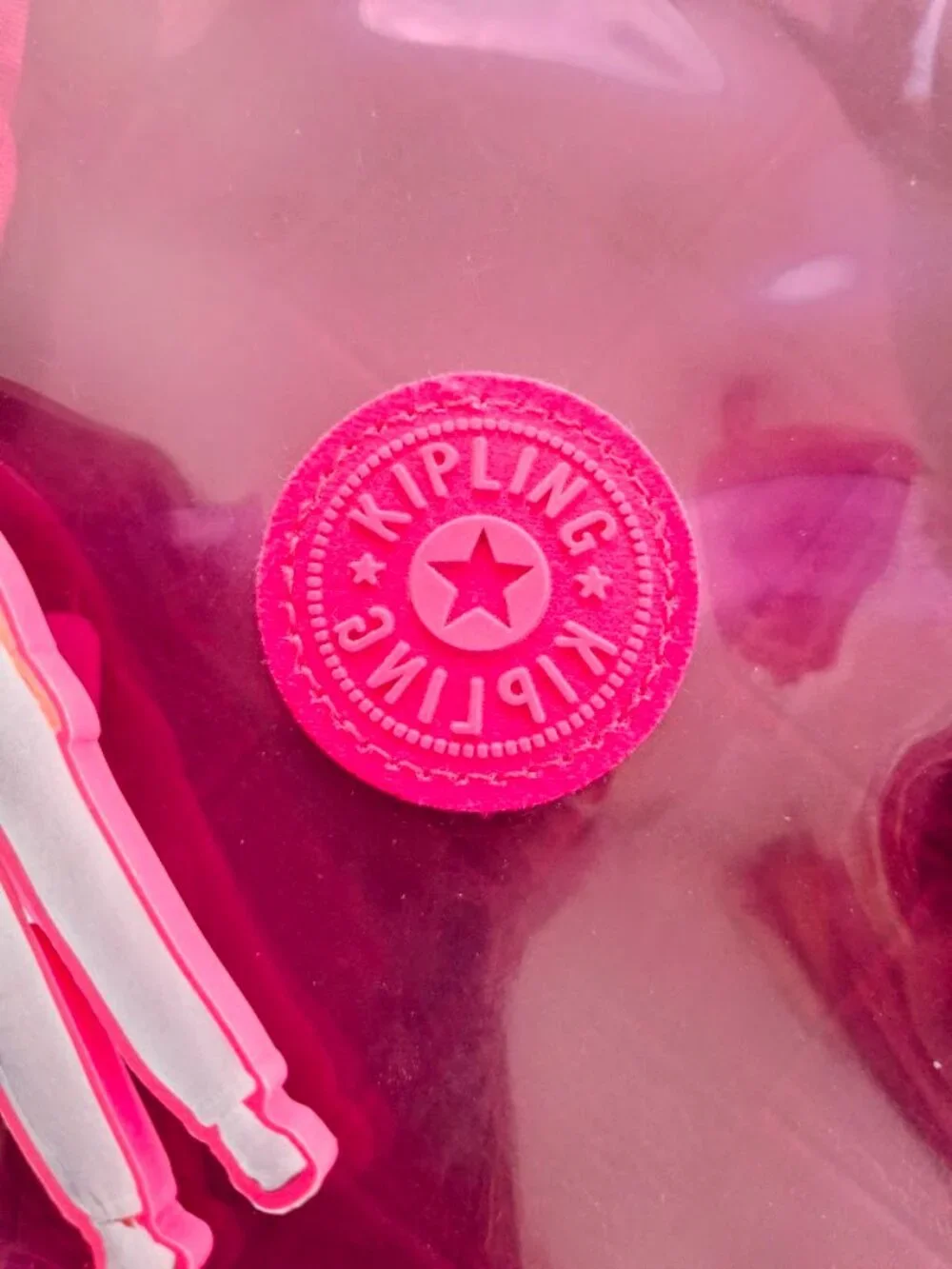 Kipling x Barbie Tally 2024 Power Pink TPU Phone Crossbody Bag Charm No Strap