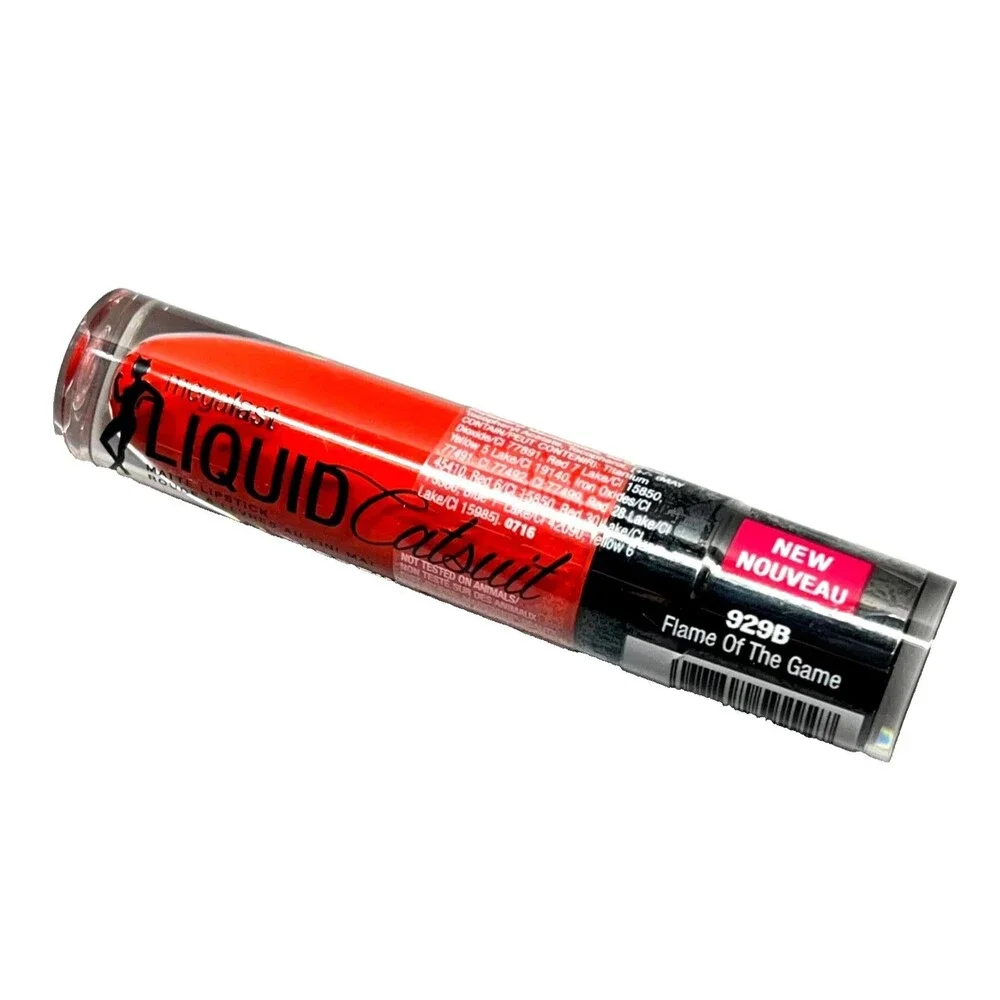 Wet N Wild Megalast Liquid Catsuit Matte Lipstick FLAME OF THE GAME 929B rare