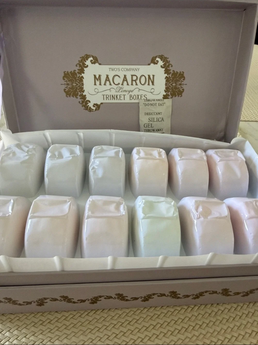 Macaron Limoges Style Trinket Boxes
