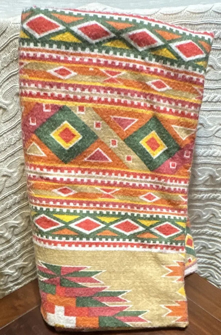 Southwestern Aztec Geometric Multicolor Polyester Throw Blanket