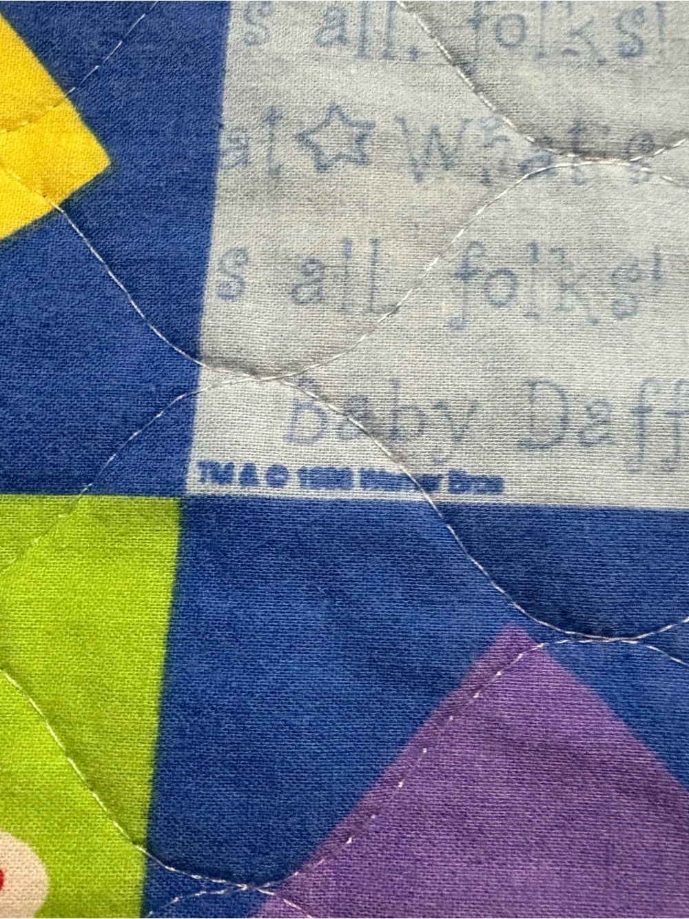 Vintage 90s Baby Looney Tunes Quilt Tweety Sylvester Bugs Daffy Blanket Crib
