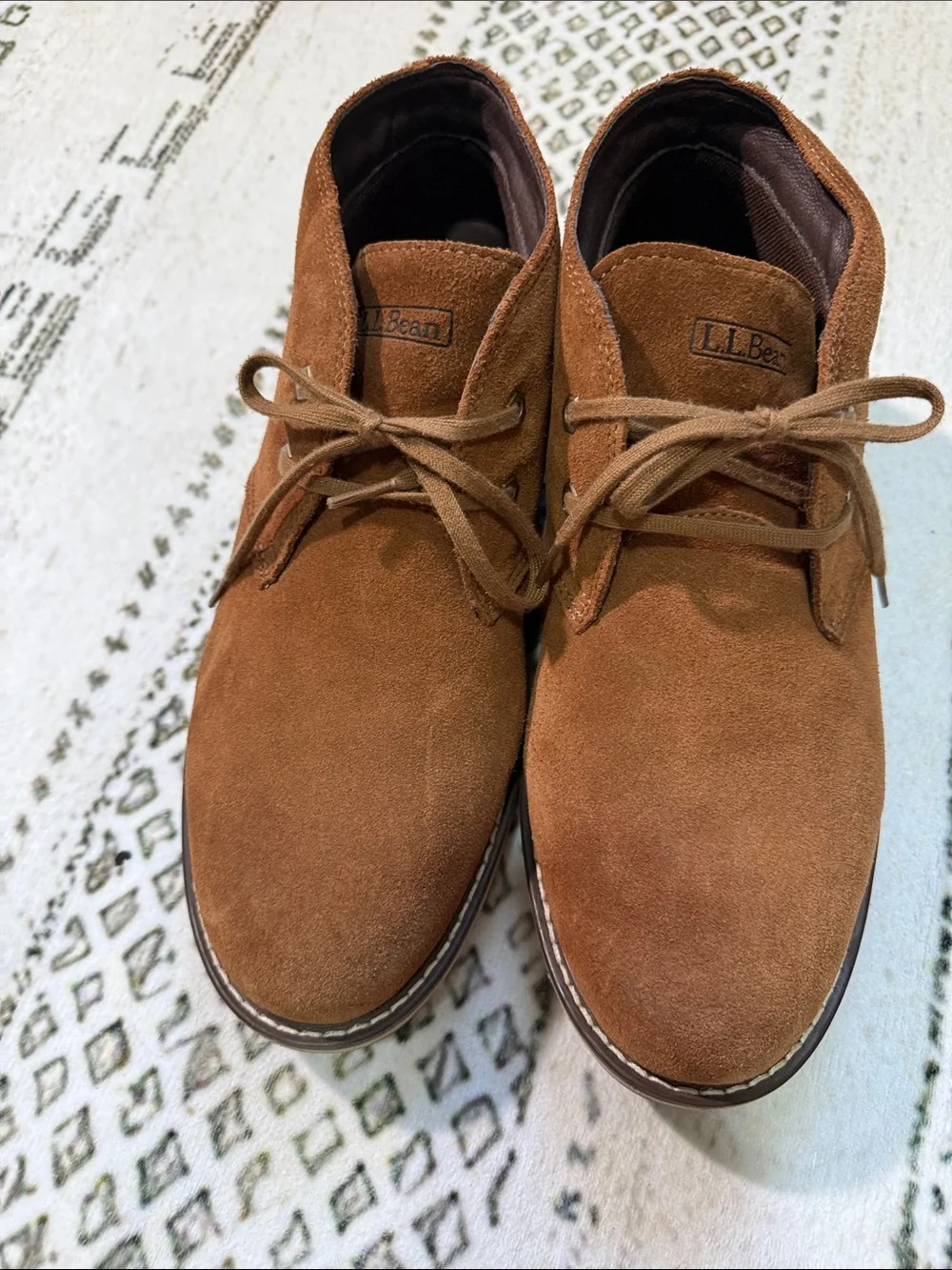 L.L. Bean Men's Suede Chukka Boots - Chestnut Brown