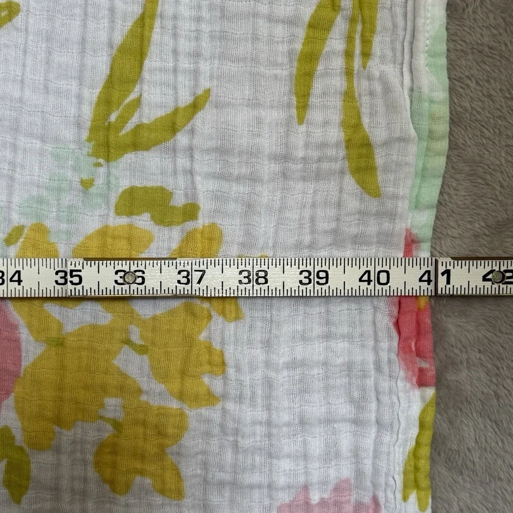 CLOUD ISLAND Baby Girl Soft Swaddle Blanket Muslin 100% Cotton Flowers 41