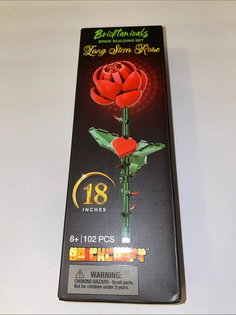 Brickcraft Bricktanicals Long Stem Rose Building Set