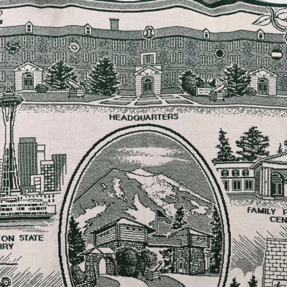 Fort Lewis Washington Woven Throw Blanket 48x63