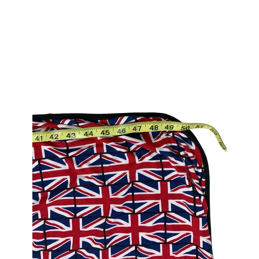 Kickee Pants Union Jack British Flag Baby Blanket Red White Blue Print