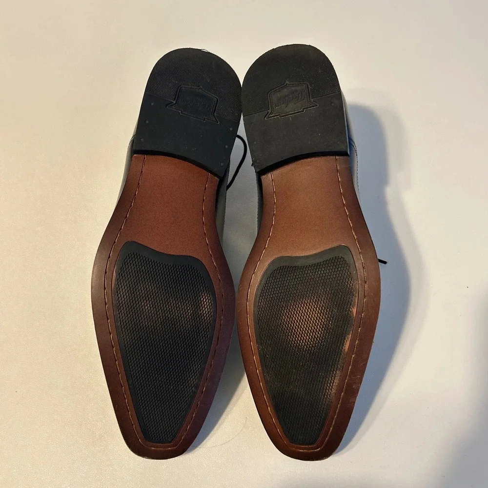 Florsheim Leather Oxford‎ Cap Toe Dress Shoes Men's 8.5 Black Lace Up
