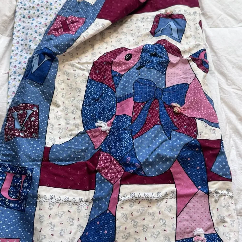 Patchwork printed baby blanket fleece floral‎ 33