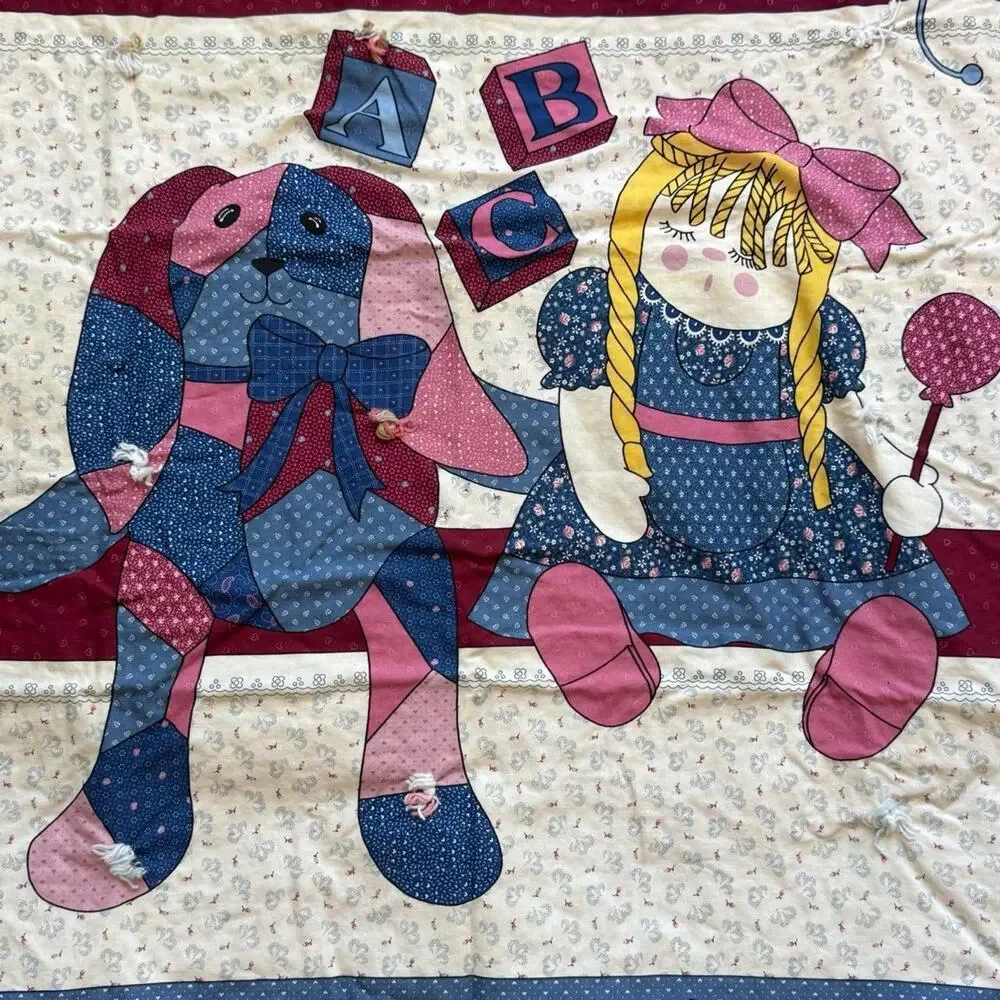 Patchwork printed baby blanket fleece floral‎ 33
