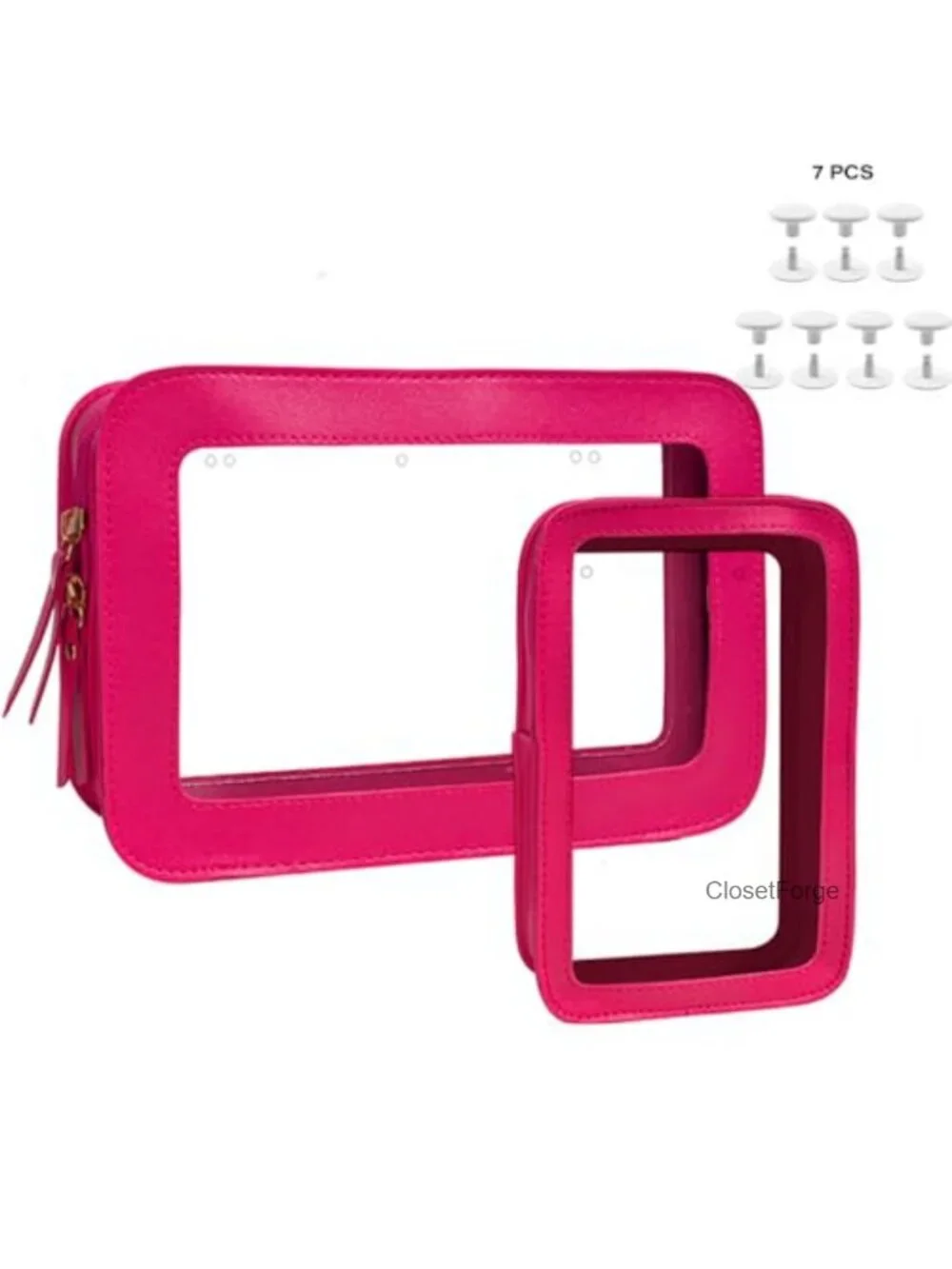2 Pack Clear Bogg Bag Organizer Insert Waterproof PVC Cosmetic Toiletry Beach
