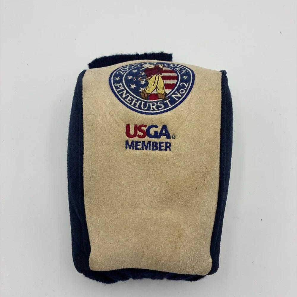 US Open 2005 Pinehurst No.2 USGA Member Driver Headcover Tan Blue Padded