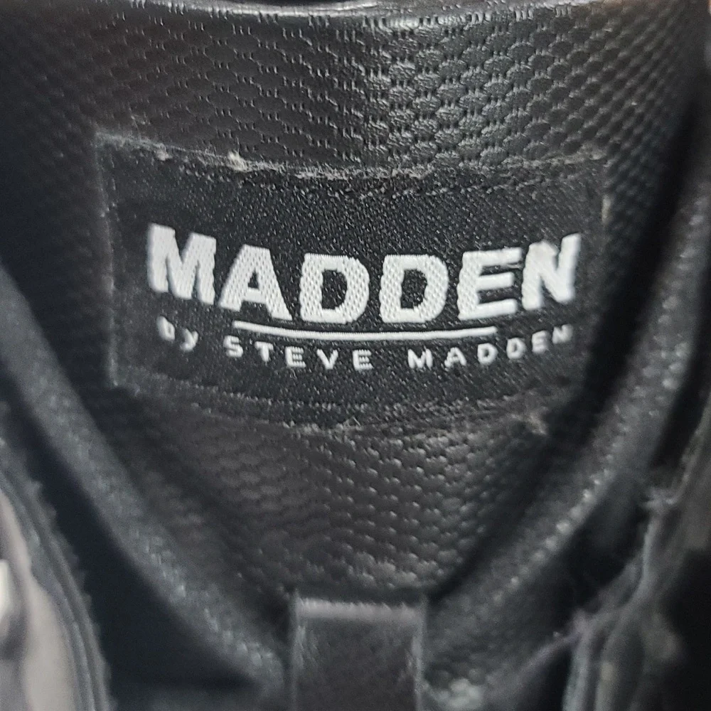 Madden by Steve Madden Delwar Mens Ankle Boots Faux Leather Black Sz 13 EUC READ
