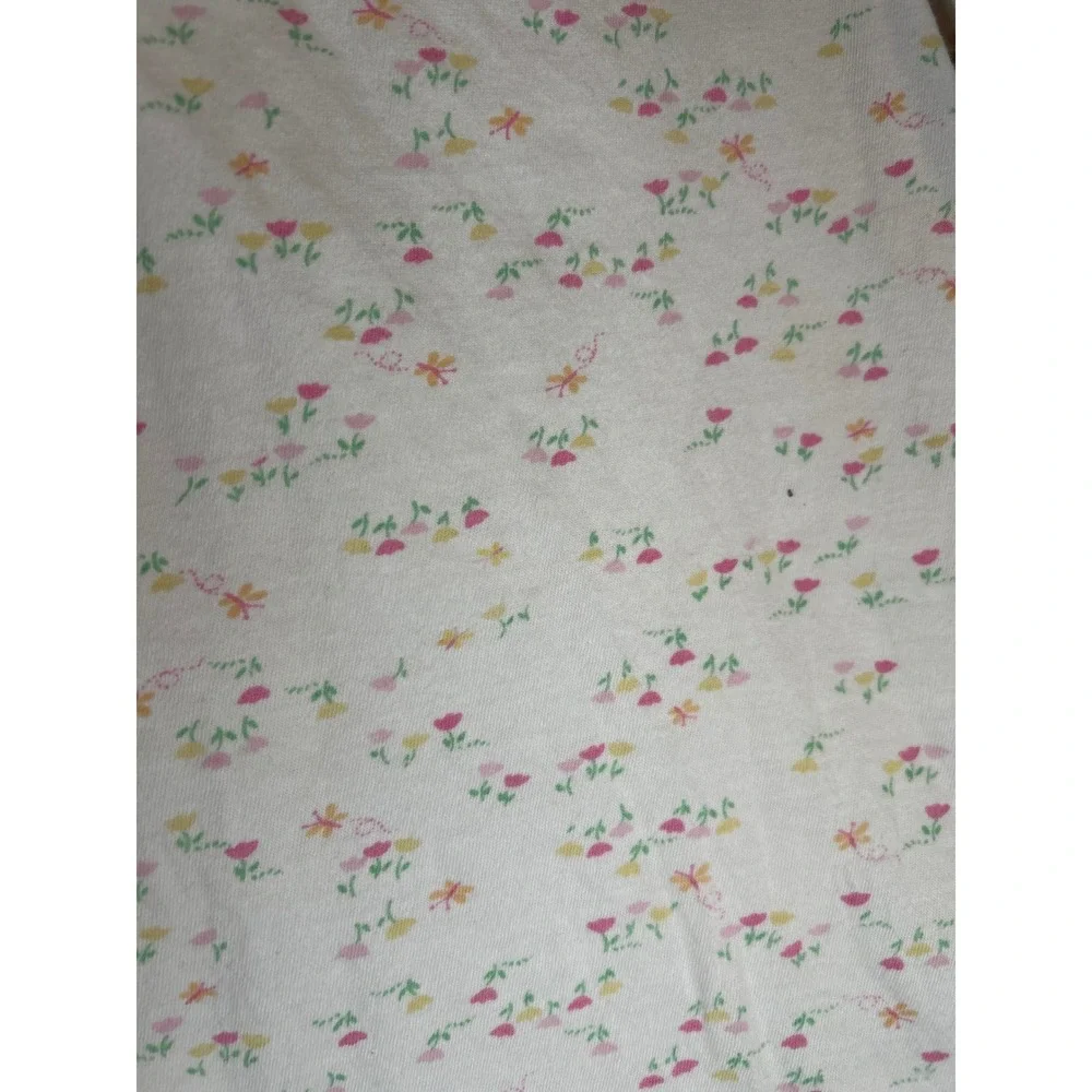 Baby Blanket‎ Pink & Yellow Plaid, Mini Floral Print Butterflies 28x32