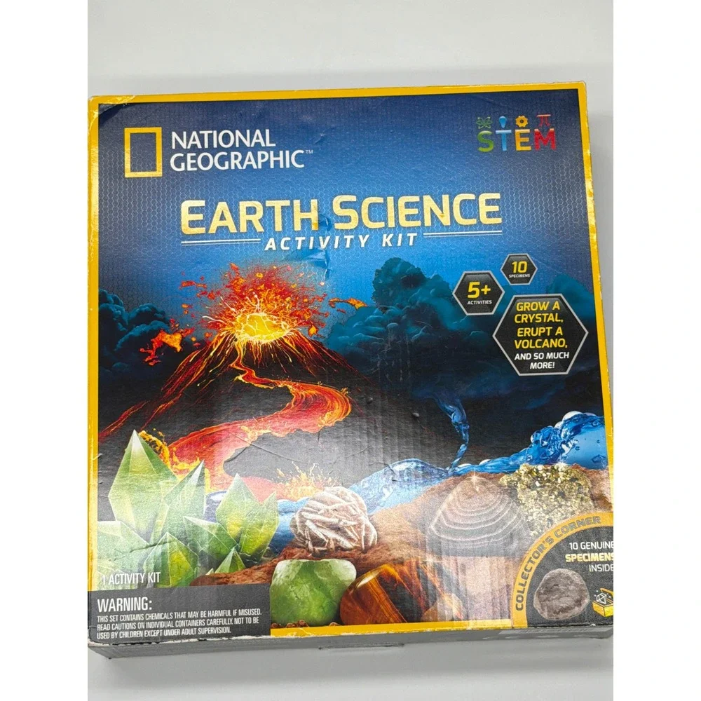 National Geographic Earth‎ Science Activity Kit STEM Grow Crystal Erupt Volcano