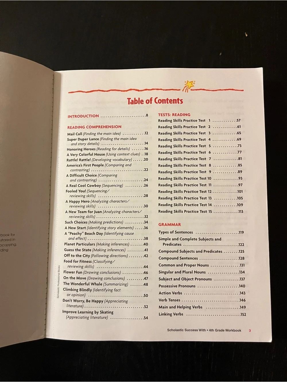 Scholastic Success With 4th Grade Workbook Math Reading
